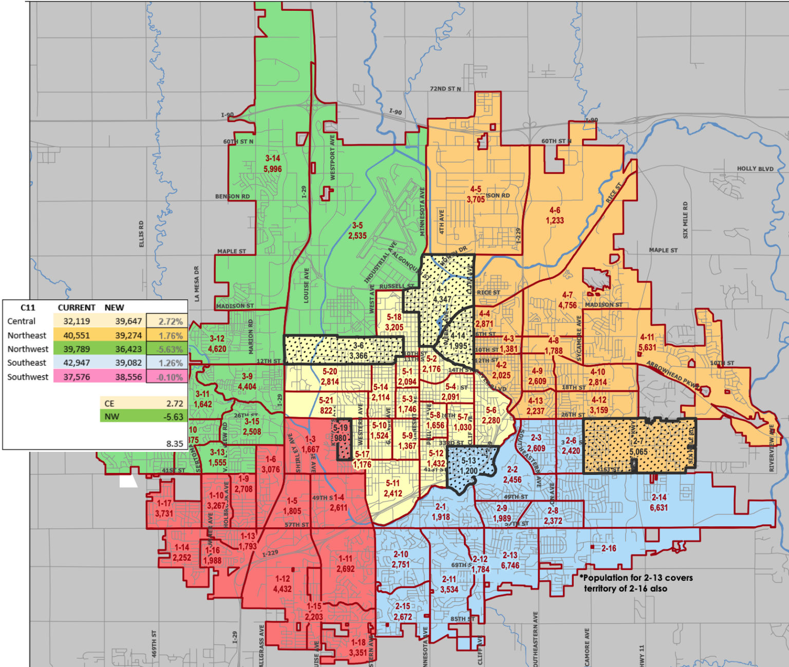 If the Sioux Falls Districting Commission picks option C11 it would be